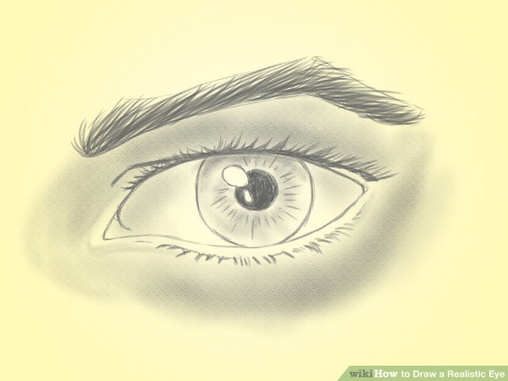 728x546 How To Draw A Realistic Eye 14 Steps (With Pictures) - Eyes With Tears Sketch