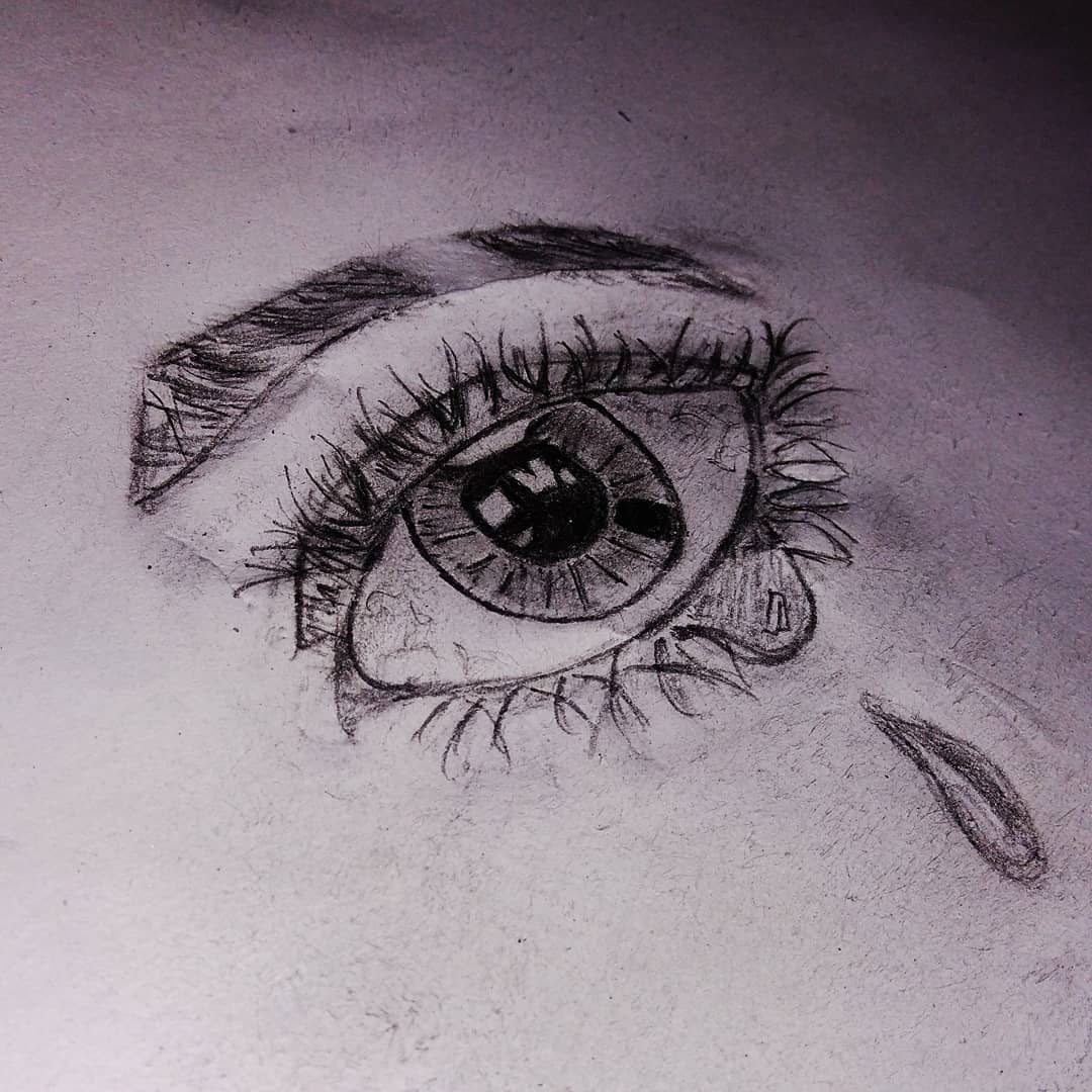 Eyes With Tears Sketch at PaintingValley.com | Explore collection of ...