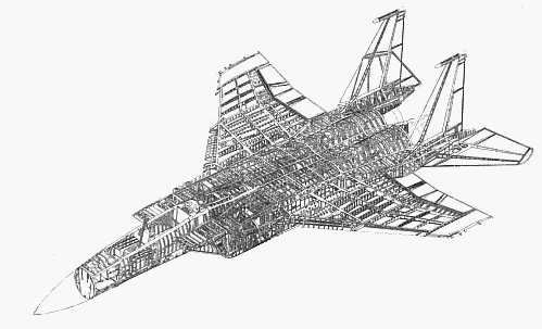 499x303 F 15 Eagle Data For Modeling In Jsbsim - F 15 Sketch