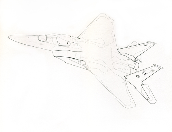600x461 F 15 Line Drawing On Behance - F 15 Sketch