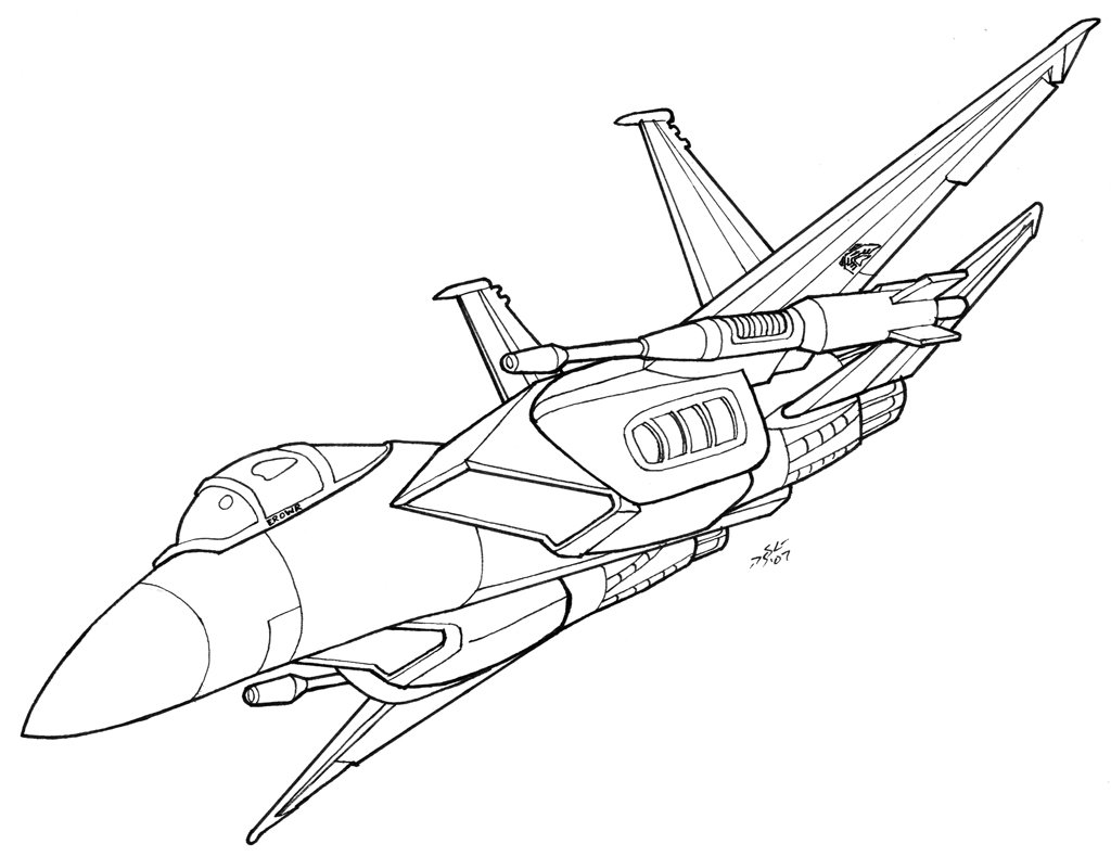 1024x790 F 15 Seeker Lineart By Heatherbeast - F 15 Sketch