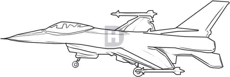 798x267 How To Draw A Jet, Step By Step, Drawing Guide, By Darkonator - F 16 Sketch