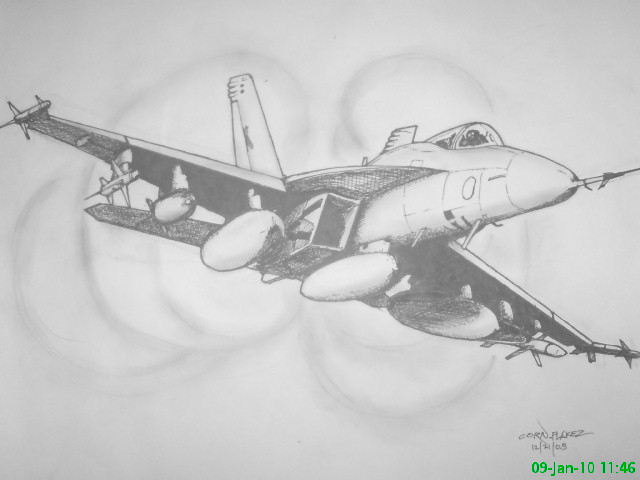 640x480 Fa 18 Super Hornet By Cornbreak - F 18 Sketch