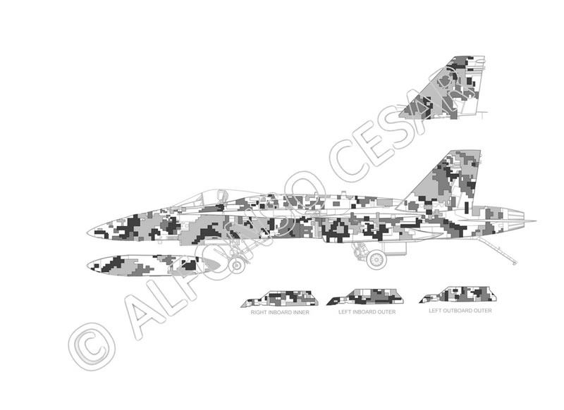 800x582 The Impossible Camo Fa 18 In Digital Scheme Large Scale Planes - F 18 Sketch