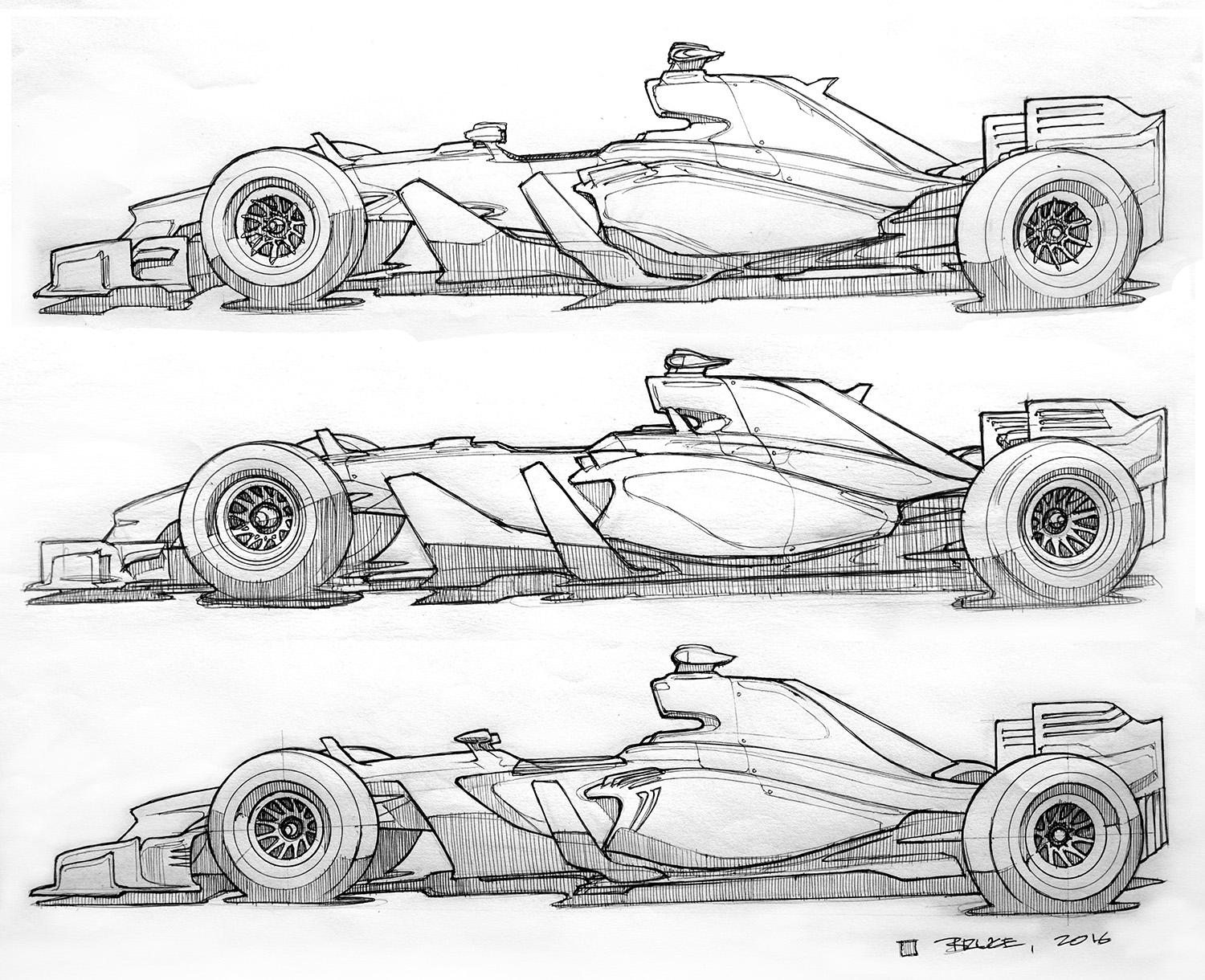F1 Car Sketch 1 