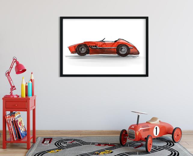 642x521 Racing Car Print Red F1 Car Sketch Art Print Formula One Etsy - F1 Car Sketch