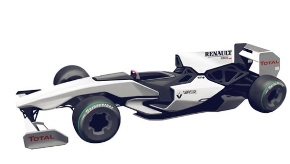 590x333 Formula 1 Concept Transport Auto F1 Sy Fi Space White Sketch - F1 Sketch