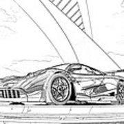 180x180 Mclaren F1 Sketch Digital Art By Louis Ferreira - F1 Sketch