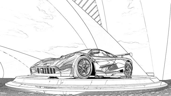 600x337 Mclaren F1 Sketch Greeting Card For Sale By Louis Ferreira - F1 Sketch
