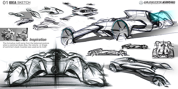 600x300 Mercedes Benz Giuseppe F1 On Behance - F1 Sketch