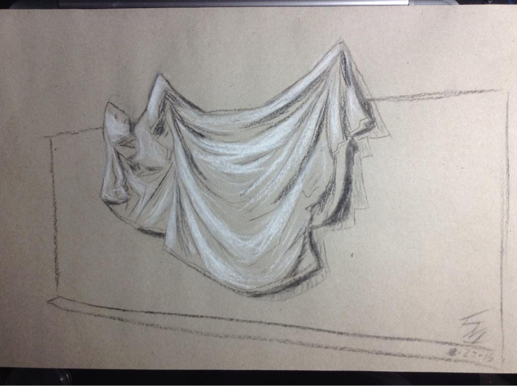 1024x765 Lightingfabric Drawing Practice By Sketch Fox - Fabric Sketch