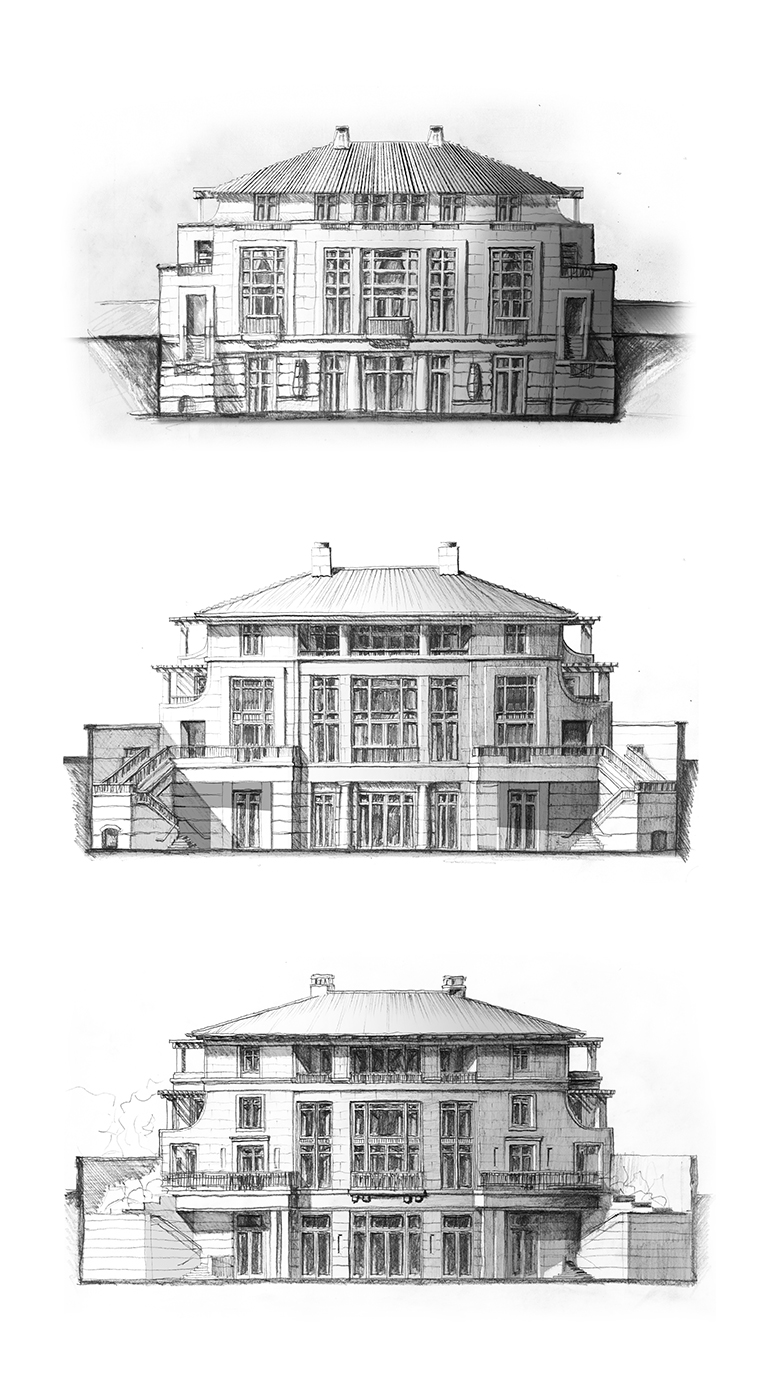 770x1386 Robert A.m. Stern Architects Reveals Second Sketch Gallery Show - Facade Sketch