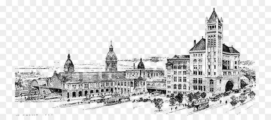 900x400 Sketch Architecture Architectural Drawing - Facade Sketch