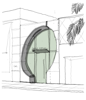 354x410 Stenfors Architects Devi Kroell Retail Concept Facade Sketch 3 - Facade Sketch