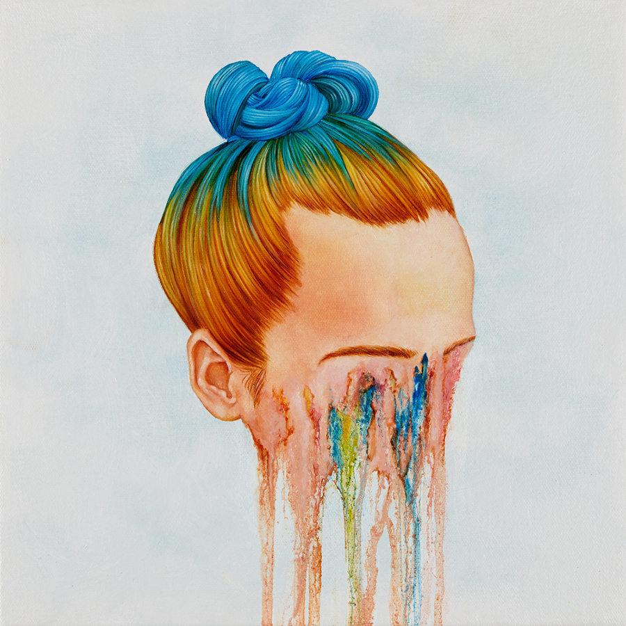 900x900 Face Melting Portraits - Face Art Sketch