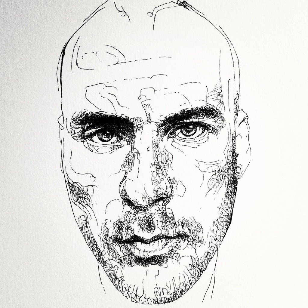 1024x1024 Drawing - Face Art Sketch