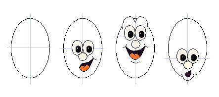443x196 Draw Cartoon Faces Expressions - Face Cartoon Sketch
