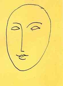 221x300 Henri Matisse Face Mask 1948 Sketch A4 Photo Print Ebay - Face Mask Sketch