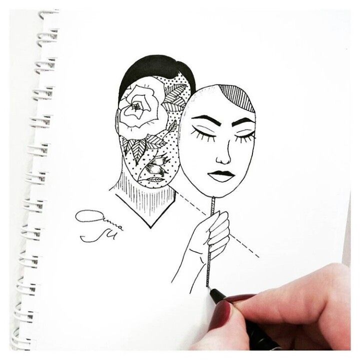 720x720 Tumblr Drawing Face Mask Art Drawings, Tumblr - Face Mask Sketch