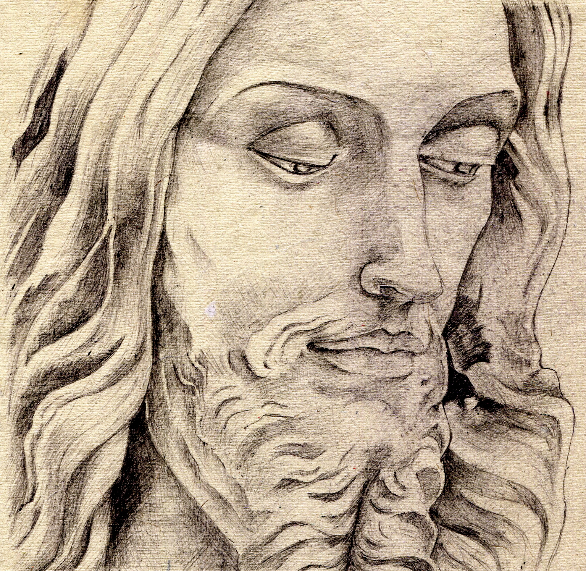 1981x1931 Pencil Drawings Of Christ Pencil Drawings And Sketch For Jesus - Face Of Jesus Sketch