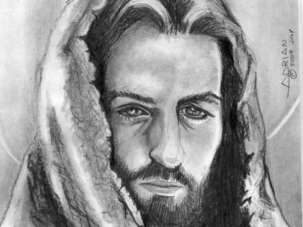 600x450 Drawings Of Jesus 30 Magnificent Examples - Face Of Jesus Sketch