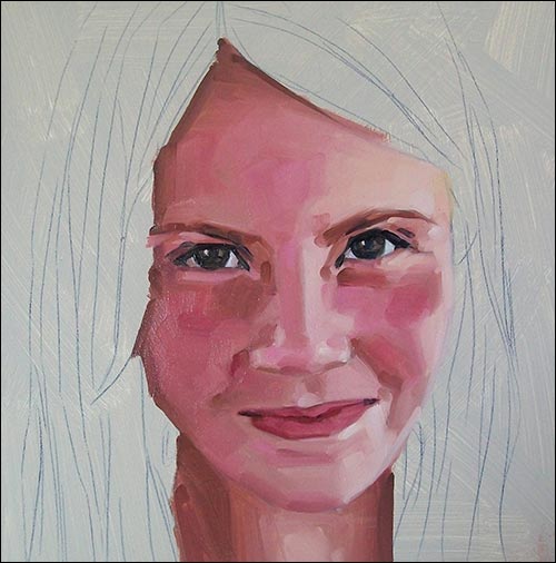 500x506 How To Paint Portraits From Photographs A Step By Step Oil Paint - Face Painting Sketch