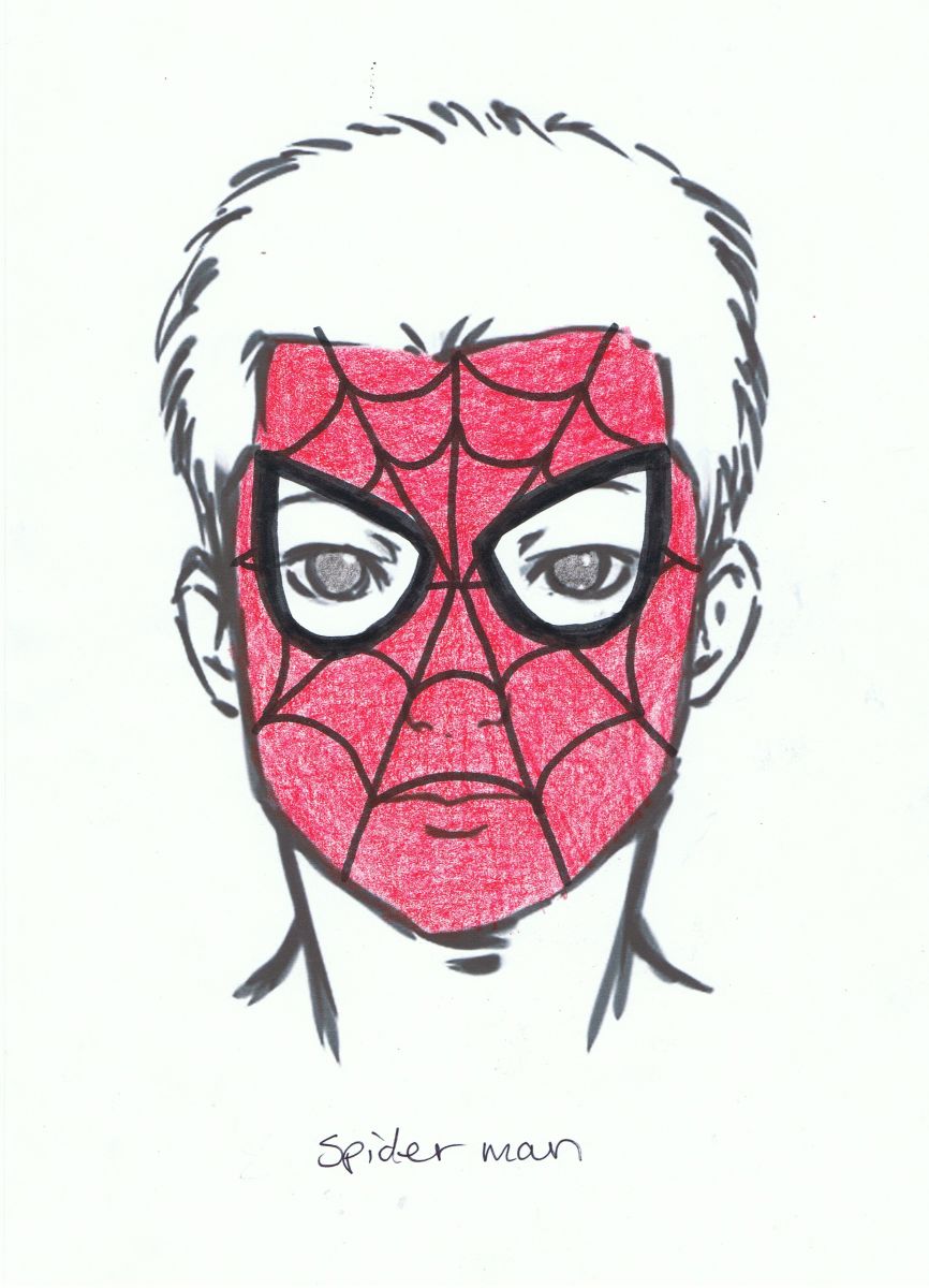 866x1200 Superhero Face Painting Designs Encore Kids Parties - Face Painting Sketch