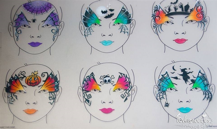 700x416 Fab Wipeable Face Painting Practice Board - Face Painting Sketch