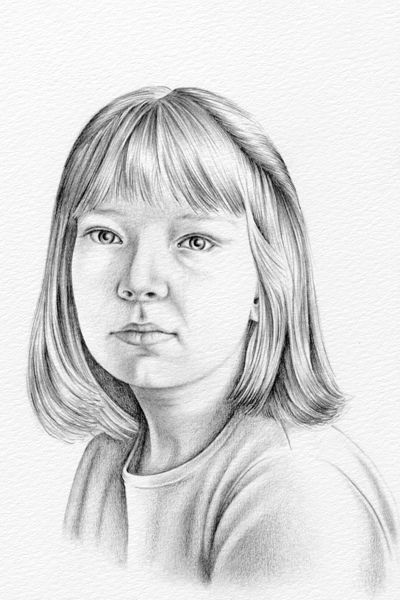 400x600 Pencil Portrait Drawing - Face Pencil Sketch