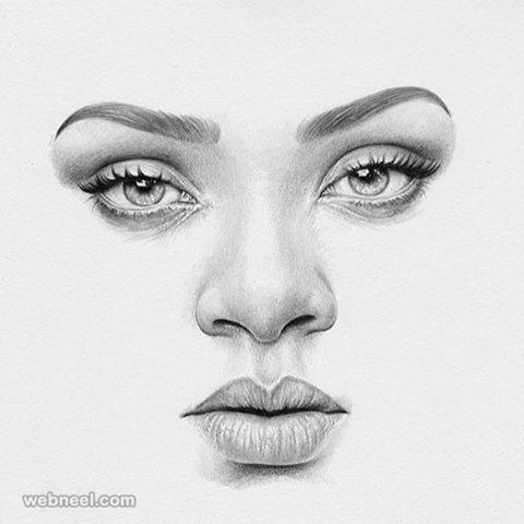 480x480 Face Pencil Drawing By Ta Abe - Face Pencil Sketch