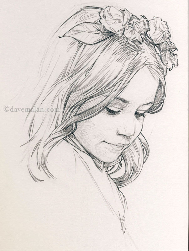 603x800 Drawn Profile Sketch - Face Profile Sketch