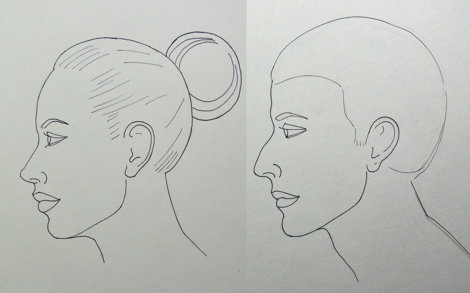 1591x992 How To Draw A Face In Profile Easily - Face Profile Sketch