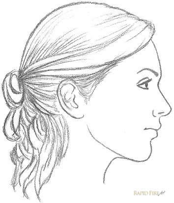 354x414 How To Draw A Female Face (Side View) Rapidfireart - Face Profile Sketch