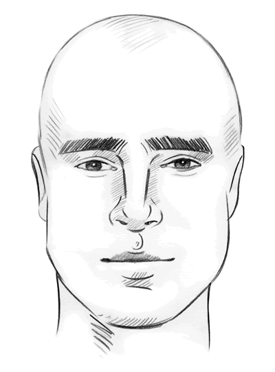 400x540 Fashion101 How To Choose The Right Haircut For Your Face Shape - Face Shape Sketch