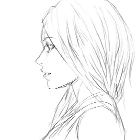 Face Sketch Anime At Paintingvalley Com Explore Collection Of