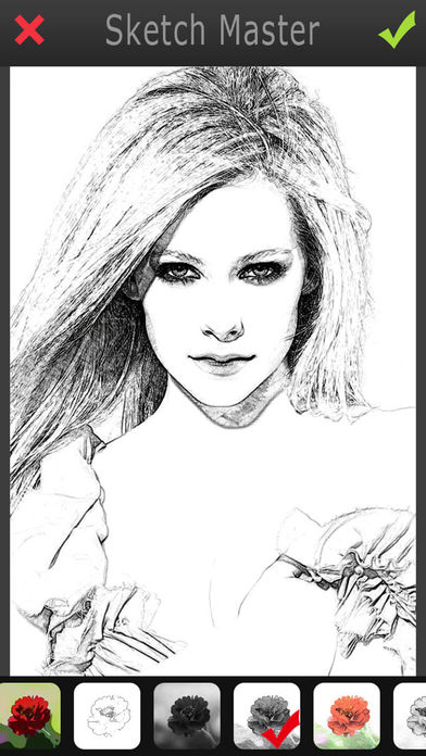 392x696 Sketches Switch Color Pencil Picture Swap Drawing - Face Sketch App