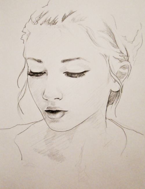 500x651 Girly Face Love It Sketches, Easy And Draw - Face Sketch Easy