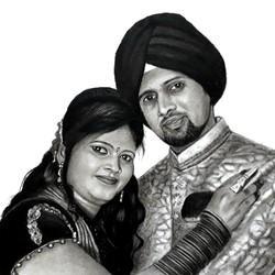 250x250 Handmade Pencil Sketch. Turn Photo To Portrait Painting - Face Sketch Generator