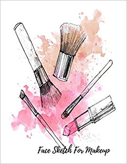 260x336 Face Sketch For Makeup Female Faces Large Notebook Journals For - Face Sketch Makeup