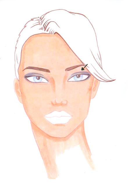 450x636 How To Draw Makeup I Draw Fashion - Face Sketch Makeup