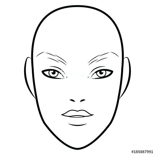 Face Sketch Makeup at PaintingValley.com | Explore collection of Face ...