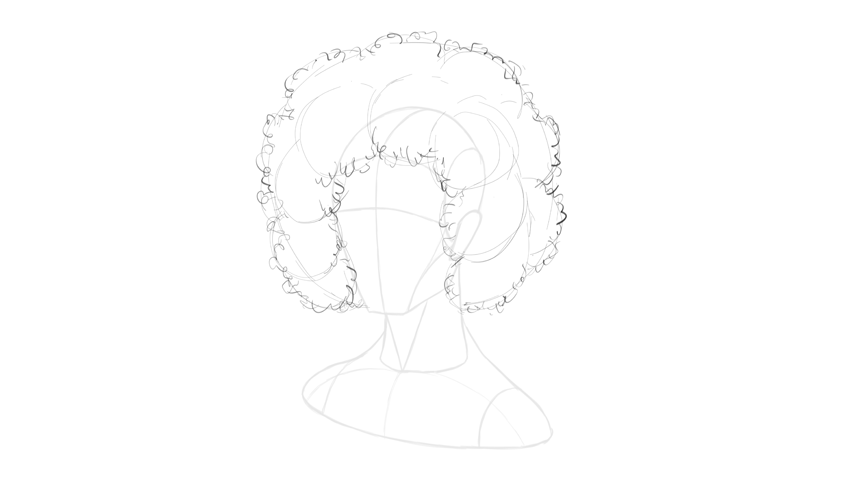 850x481 How To Draw Hair Step By Step - Face Sketch Outline