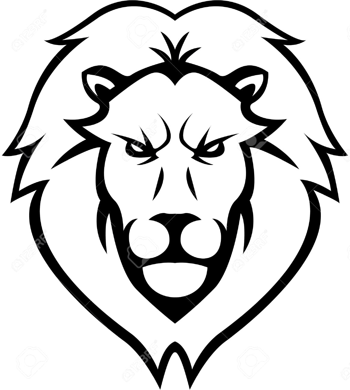 1165x1300 Lion Face Sketch Images Outline Drawing How To Draw A Outstanding - Face Sketch Outline