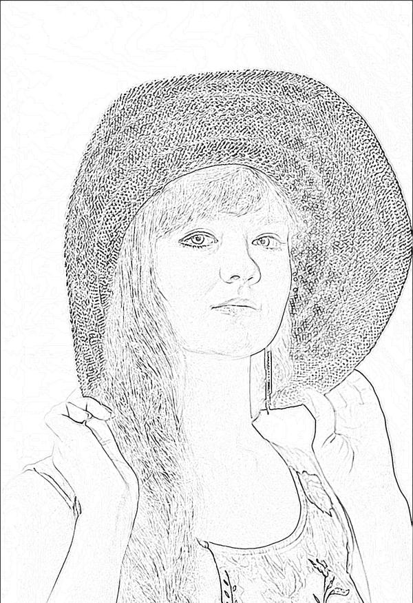 600x875 Online Tool To Create Sketch, Painting, Drawing, Outline Effects - Face Sketch Outline