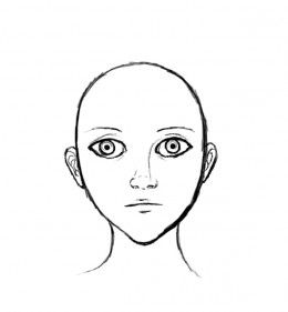 260x281 Female Face Outline Drawing - Face Sketch Outline
