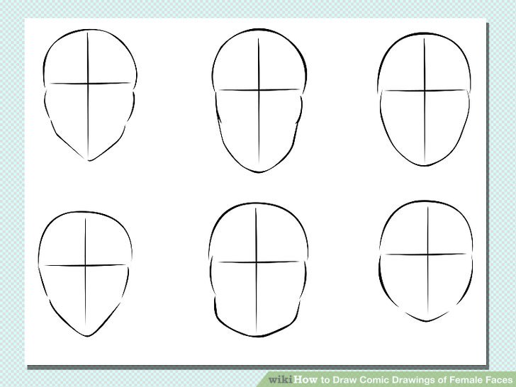728x546 How To Draw Comic Drawings Of Female Faces 7 Steps - Face Sketch Step By Step