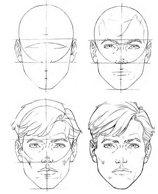 660x809 How To Draw A Face - Face Sketch Step By Step