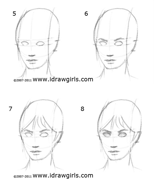 Face Sketch Step By Step at PaintingValley.com | Explore collection of ...