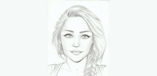 600x293 Face Drawing Template Anime Best Photos Of Nose Female Funny - Face Sketch Template