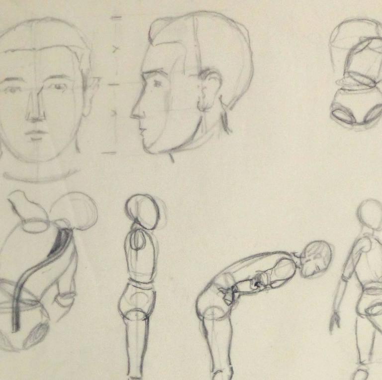 768x763 Werner Bell - Face Study Sketch